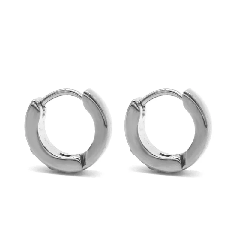 Aretes Tipo Arracada Niña Acero Inox Plateado Cristales