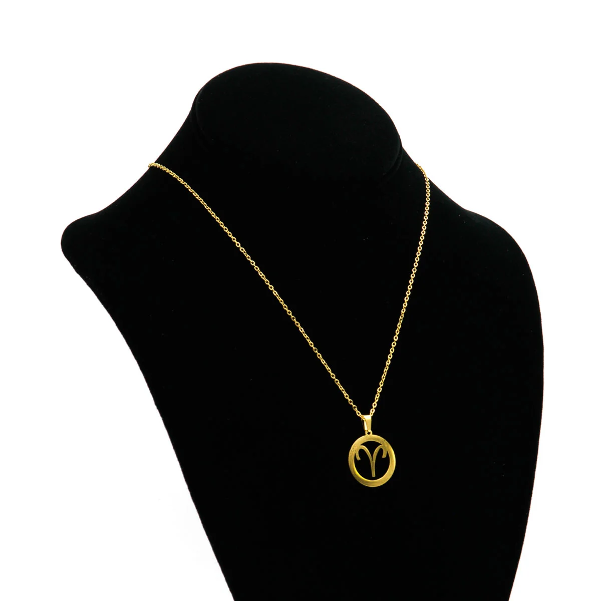 Set Joyeria Acero Dorado Signo Zodiacal Aries Horoscopo