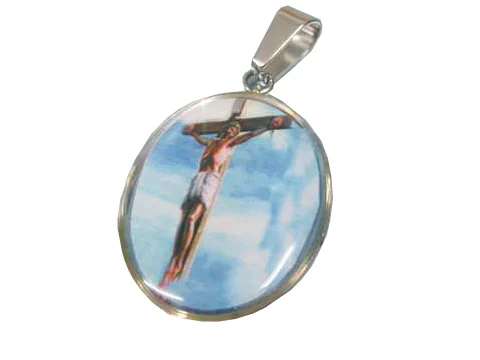 Medalla Religiosa de Acero Jesús Crucificado