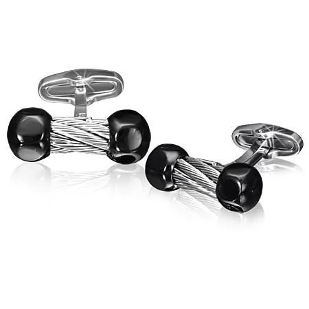Mancuernillas de Acero Cable Twist