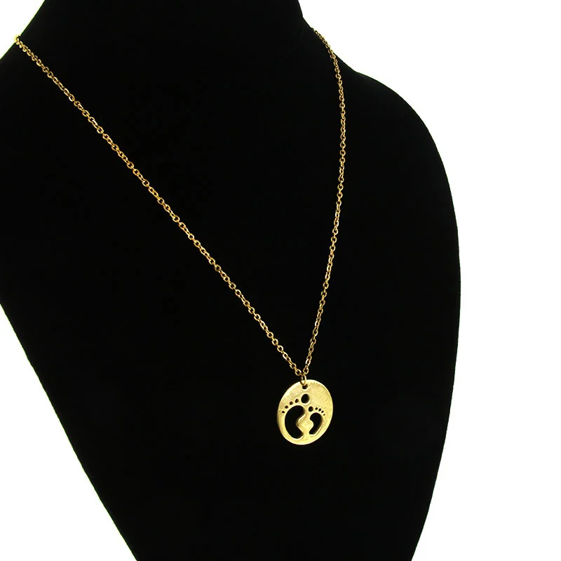 Collar Acero Inoxidable Dorado Mama e Hijo