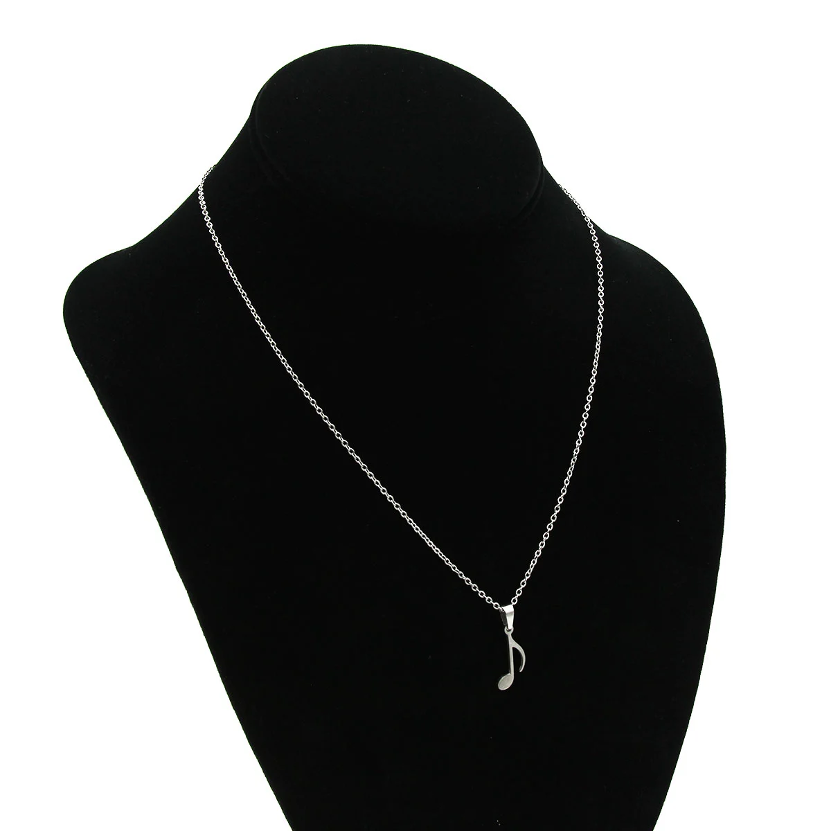 Set Joyeria Acero Plateado Nota Musical Musica Corchea