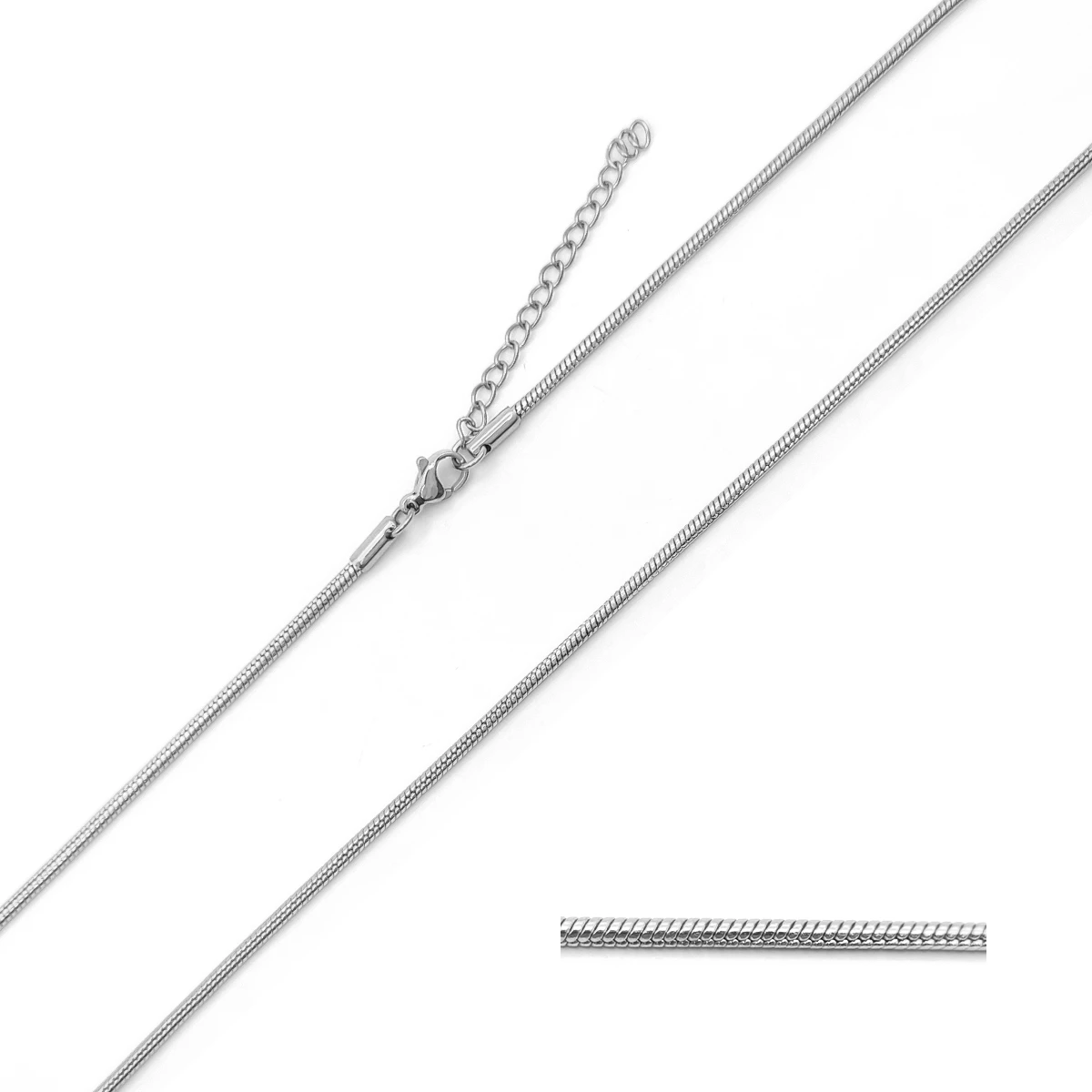 Cadena Acero Inox Cola de Rata Redonda Delgada 2 mm