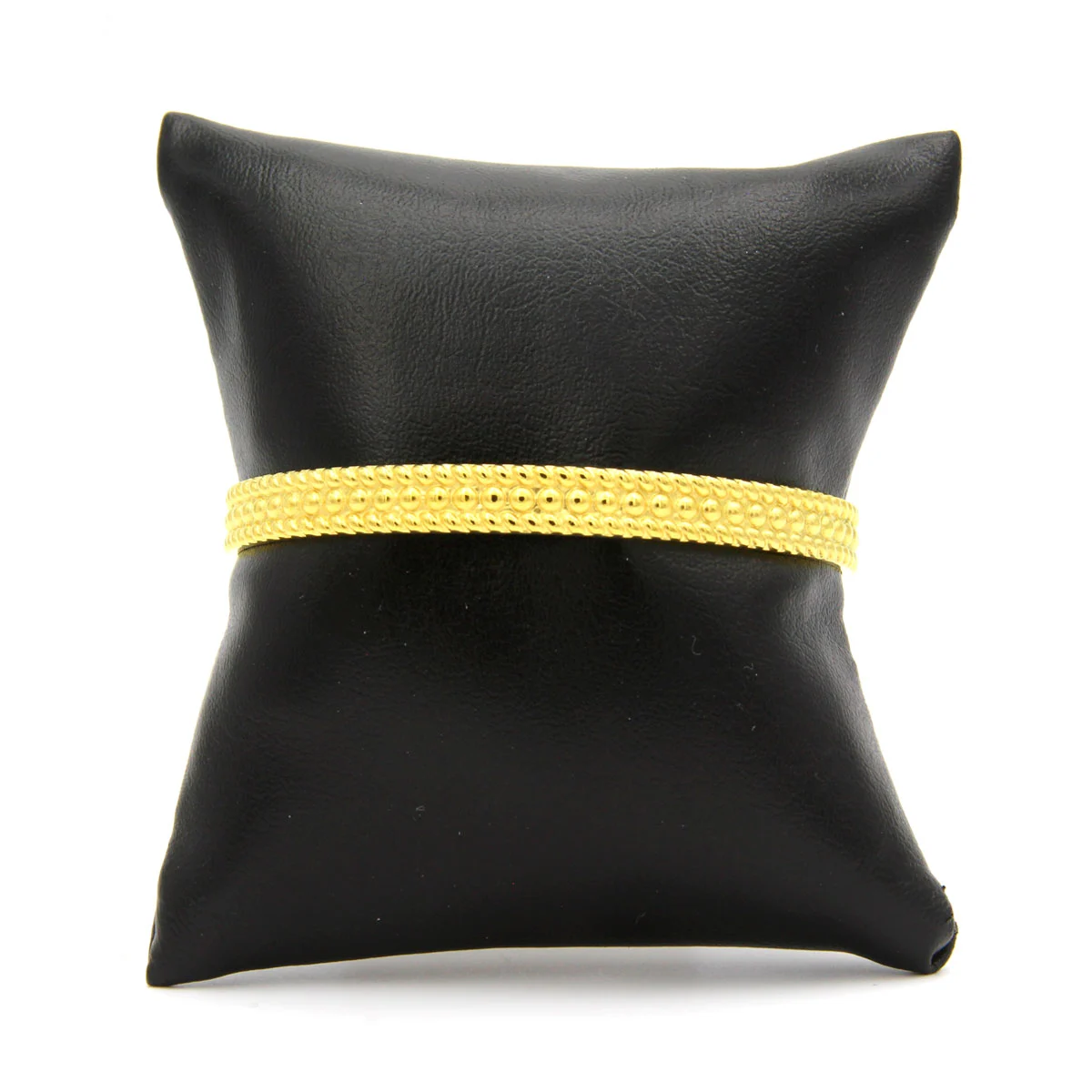 Pulsera Brazalete Acero Inox Dorado Grabado Circulos