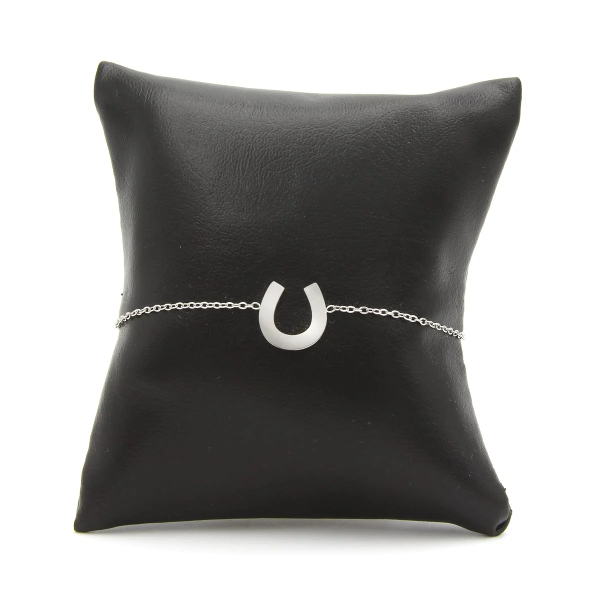 Pulsera Acero Plateado Herradura Simbolo De La Suerte