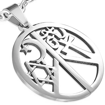 Dije de Acero Union de Todas las Religiones
