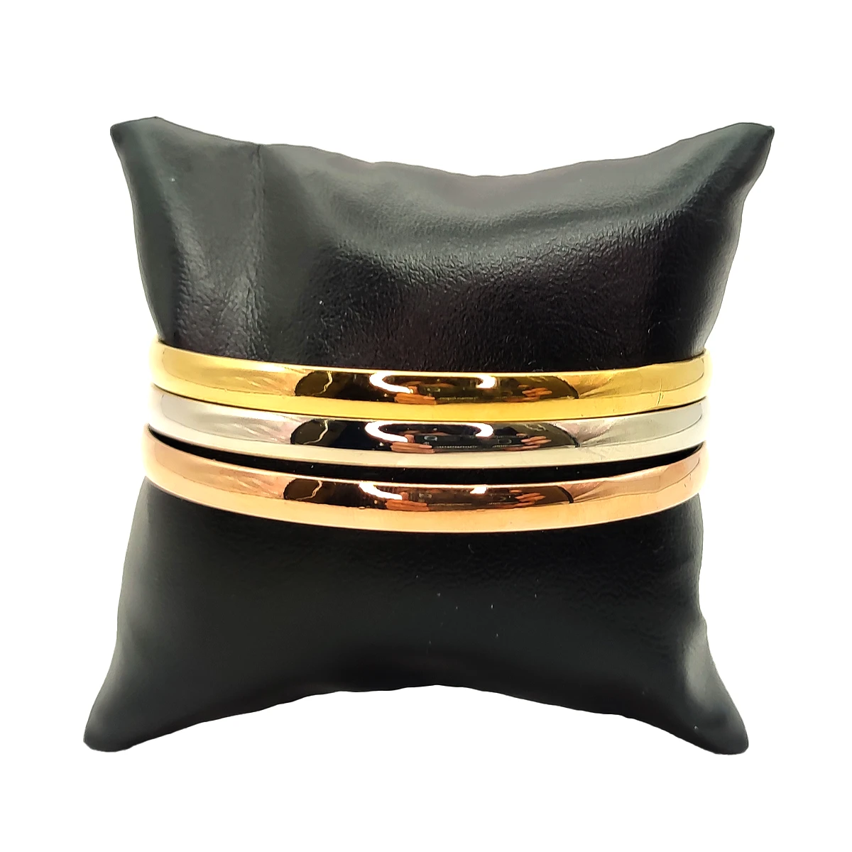 Pulsera Acero Inox Tricolor Pulsos Fin de Semana Lisos