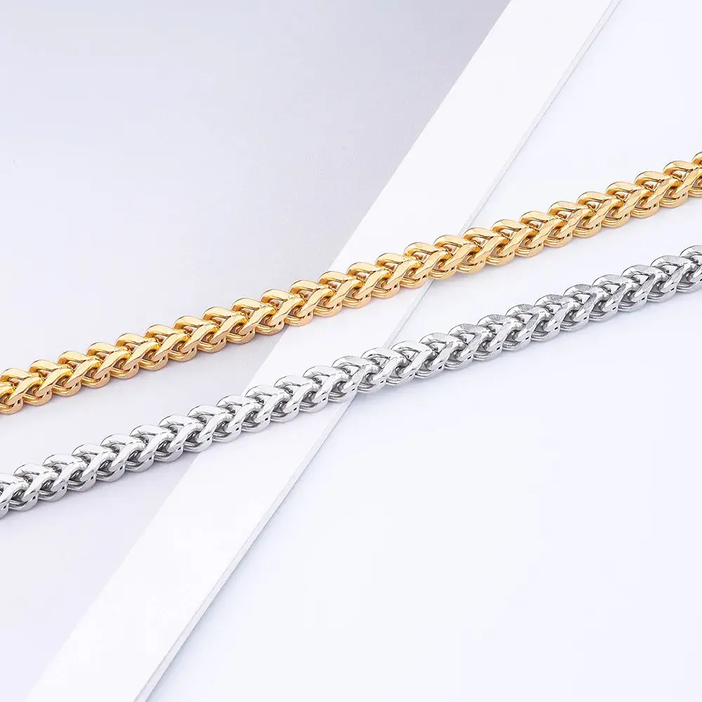 Cadena Acero Tejida Cúbica Moderna Versátil 3 mm