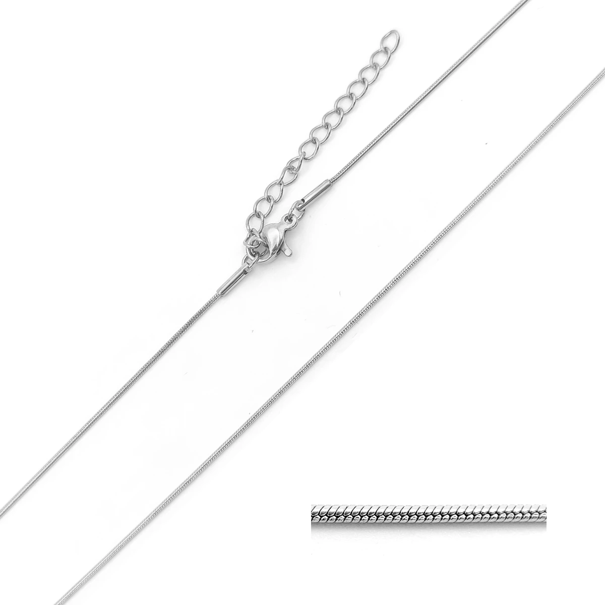 Cadena Acero Cola de Rata Delgada Sencilla 0.9 mm