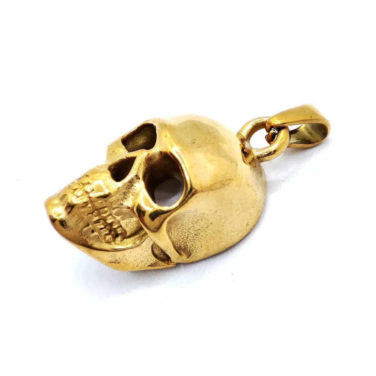 Dije Acero Inoxidable Dorado Calavera Cráneo Skull 21mm