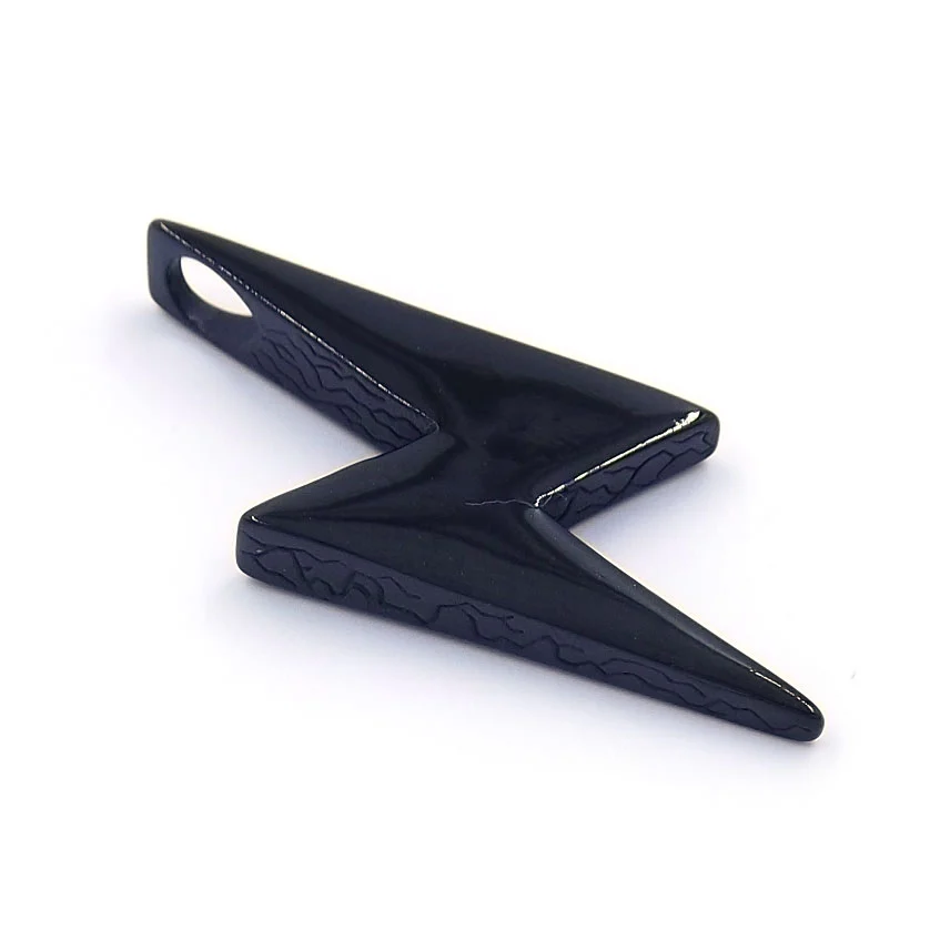 Dije Acero Inoxidable Negro Rayo Rocker
