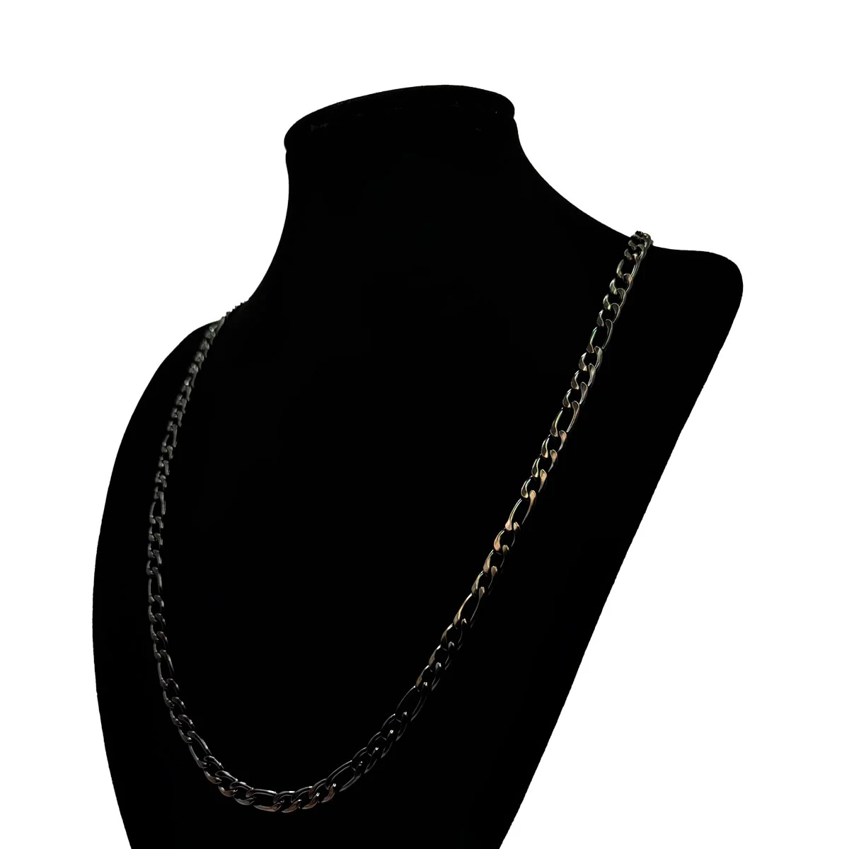 Cadena Acero Inoxidable Negro Moderna 3x1 5mm x 70 cm
