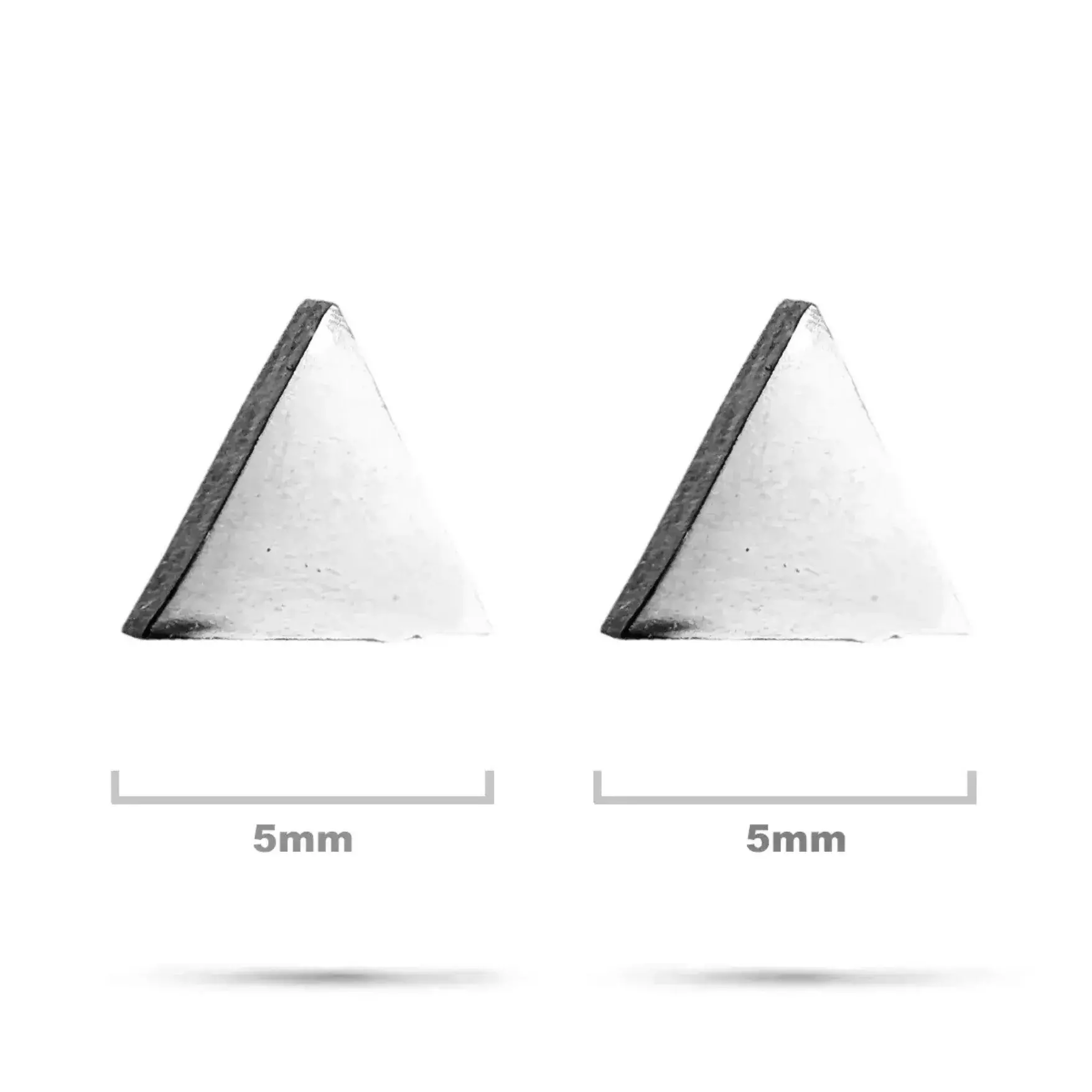 Set Aretes Acero Plateado Broqueles Flechas Triangulo