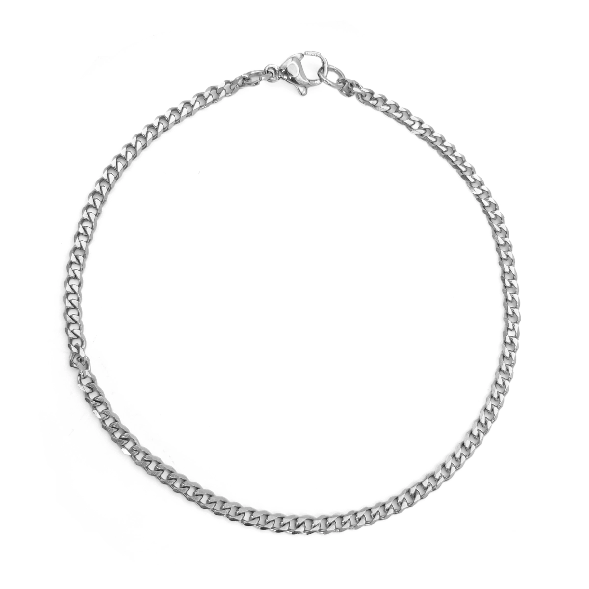 Pulsera Acero Inox Esclava Cubana Delgada Sencilla 3mm