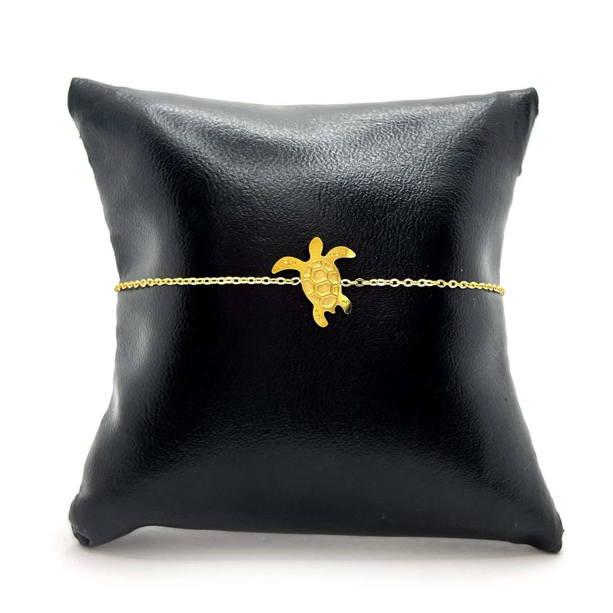 Pulsera Acero Dorado Para Mujer Forma Tortuga Marina Mini