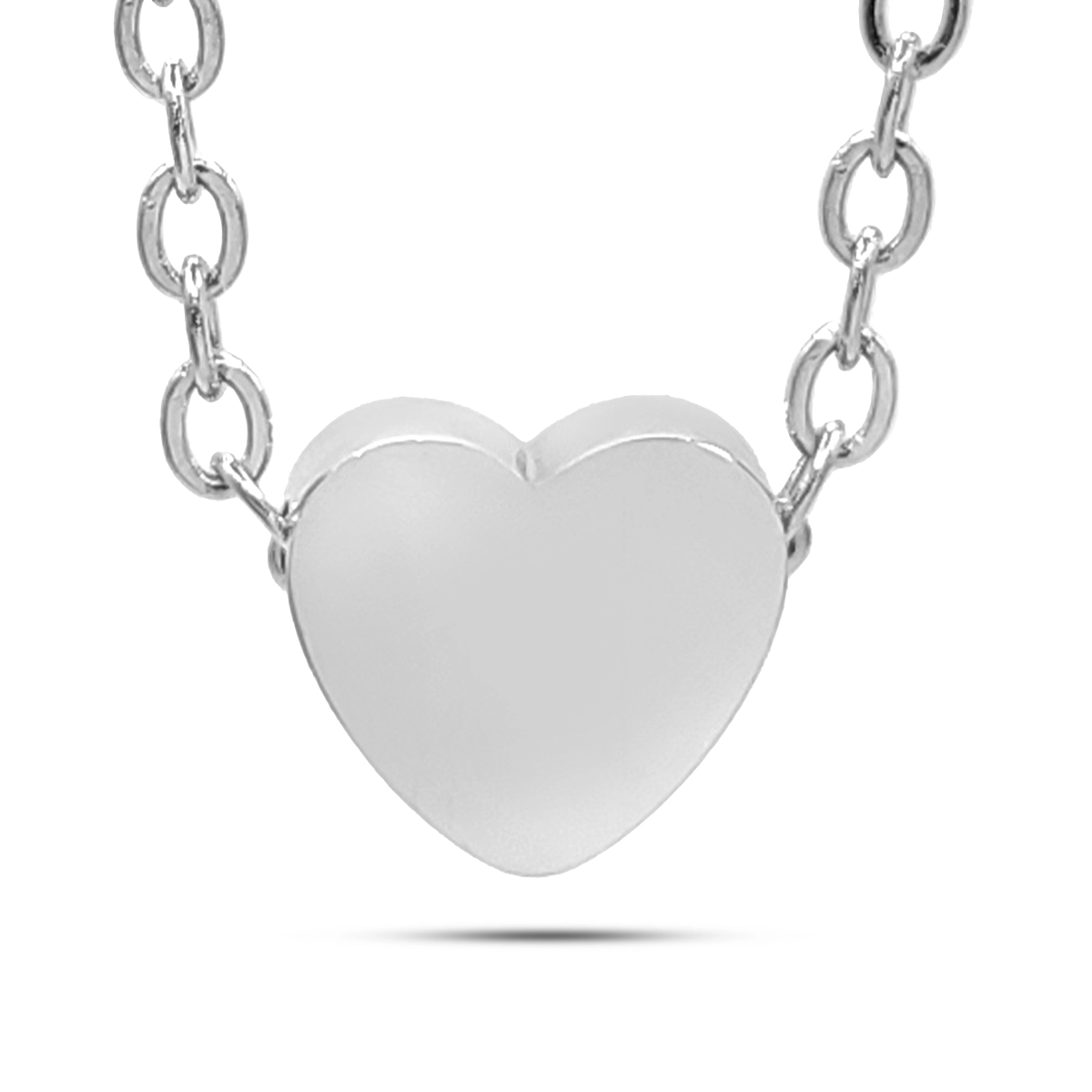 Collar Acero Inox Mini Corazon Liso 8 mm