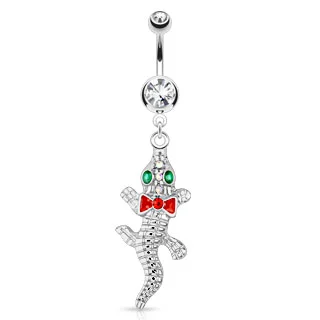 Piercing para Ombligo Lagarto con Moño
