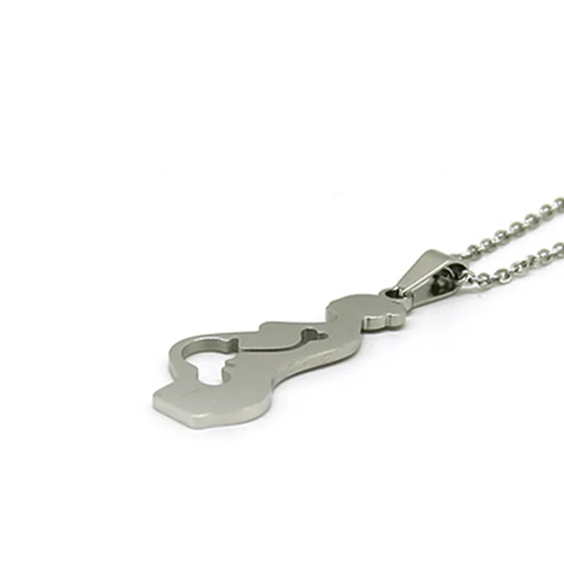 Collar Acero Plateado Mujer Embarazo Bebé