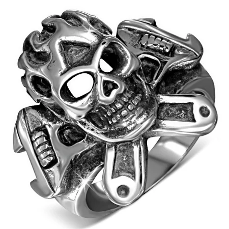 Anillo de Acero Calavera Chopper Mecanica