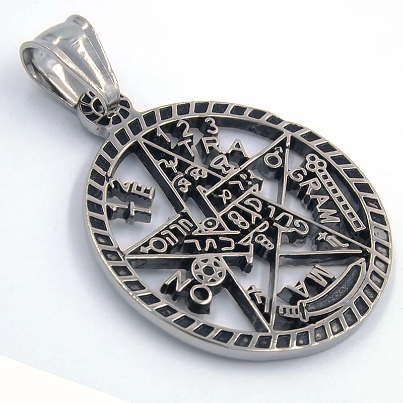 Dije Acero Tetragramaton YHWH Mediano Símbolo Protector