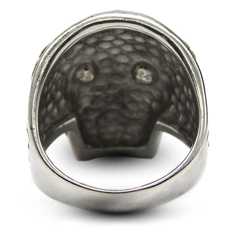 Anillo Acero Inox Calavera Plata Dorada Cruz Ojos Rojos