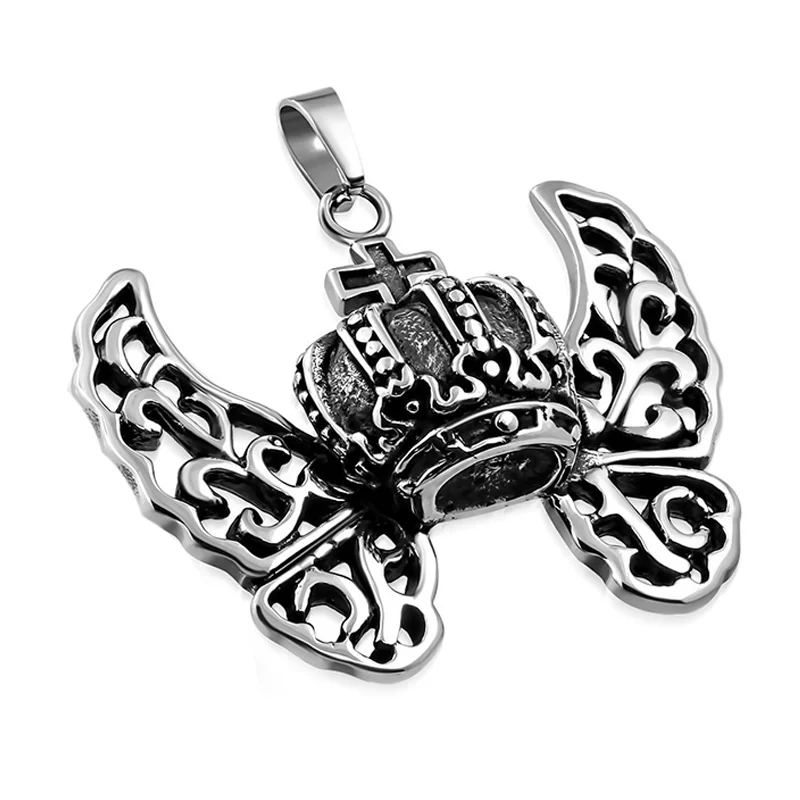 Dijes Acero Biker Corona de Reyna Alas de Mariposa Cruz