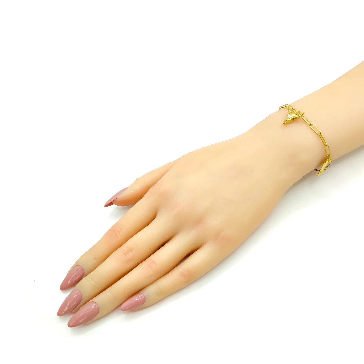 Pulsera Acero Dorado Colgantes Vaqueros Toro Bota