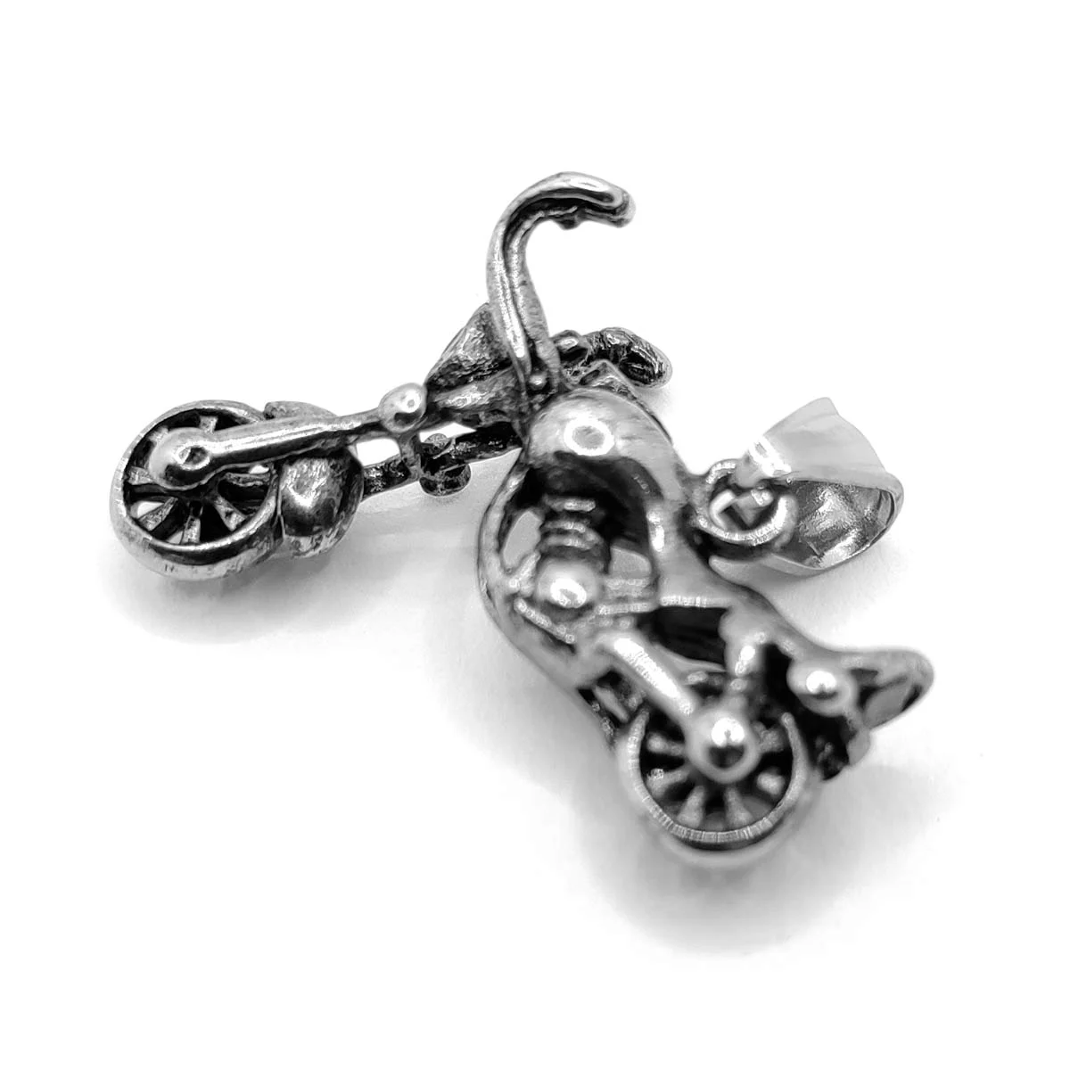 Dije Acero Inoxidable Plateado Motocicleta Chopper Biker