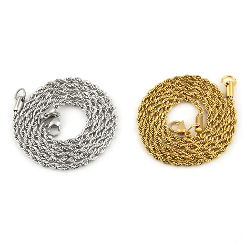 Cadena Acero Inoxidable Torzal  4 mm