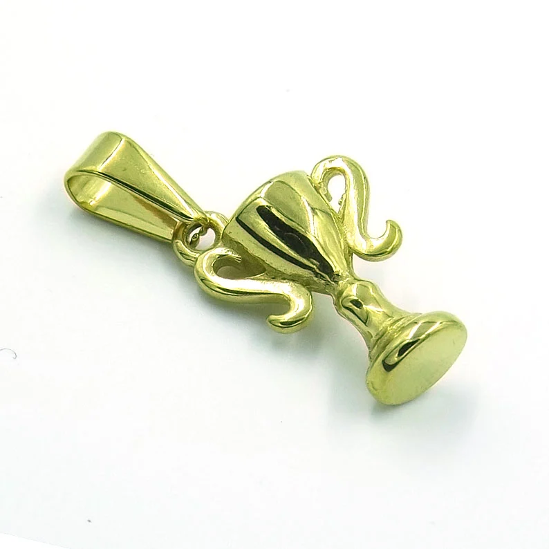 Dije Acero Inox Dorado Trofeo de Campeonato