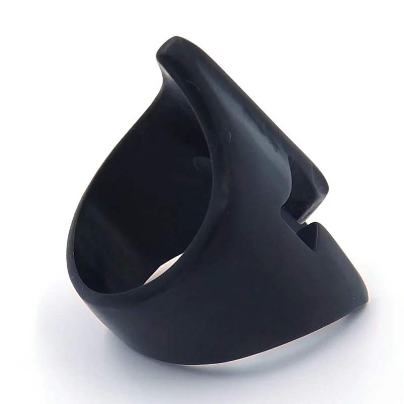 Anillo de Acero Negro Casco de Gladiador Espartano