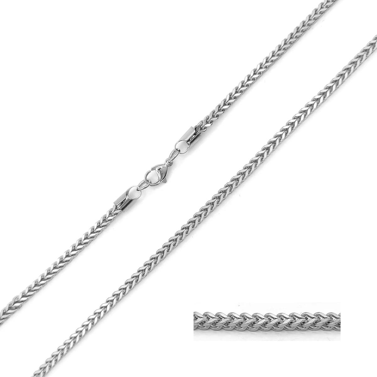 Cadena Acero Tejida Cúbica Moderna Versátil 3 mm