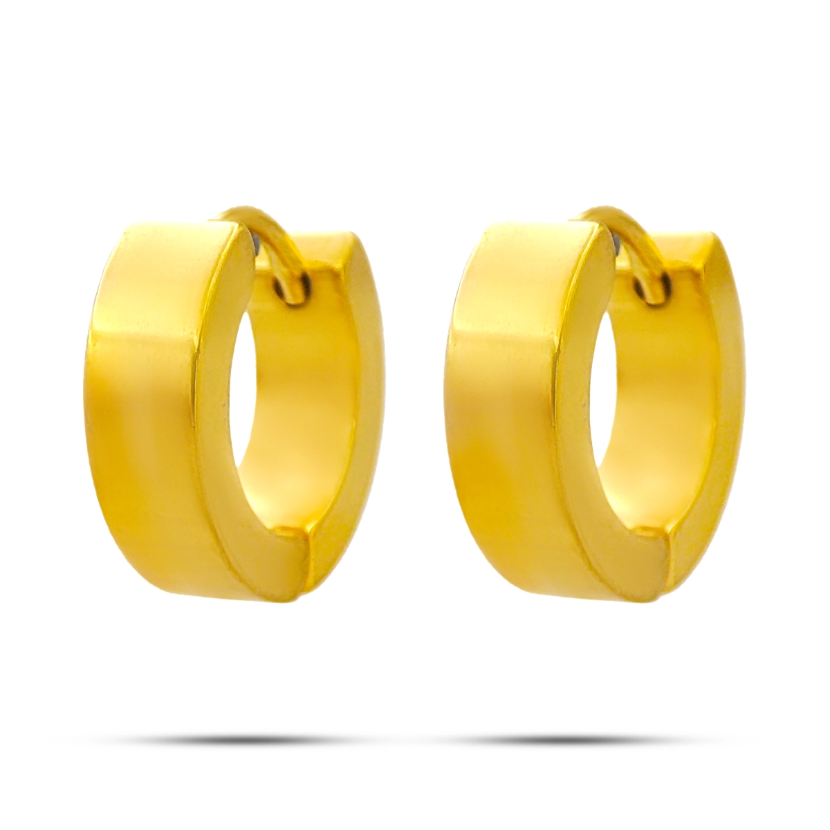 Aretes Acero Inox Arracadas Huggies Lisas Sencillas