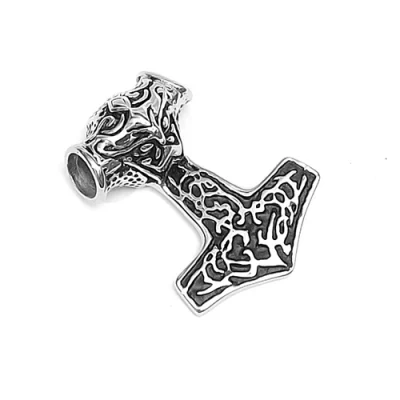 Dije de Acero Inoxidable Diseño Martillo de Thor