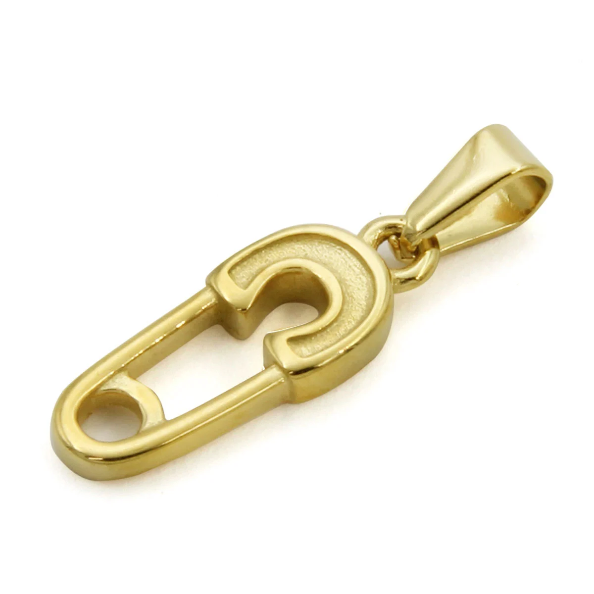 Dije Acero Dorado Mini Broche Seguro Infantil Chico 22mm