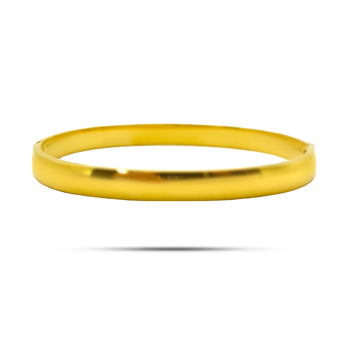 Pulsera Acero Brazalete Rigido Liso Pulido Redondeado