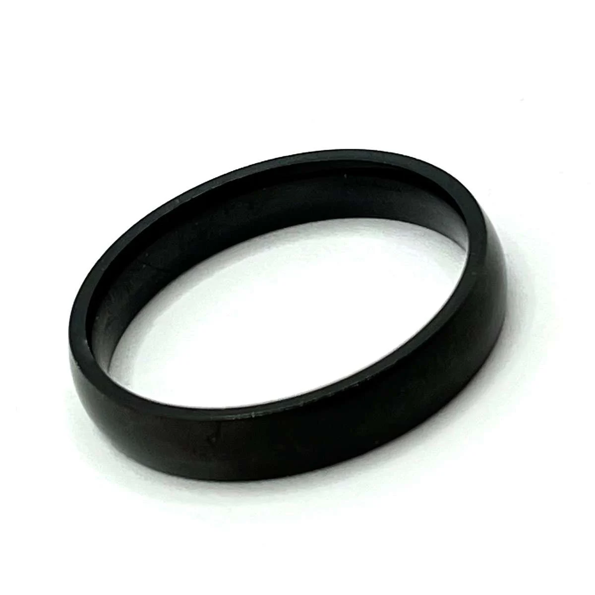 Anillo Acero Negro Mujer Diseño Argolla Lisa 3 mm Clásica