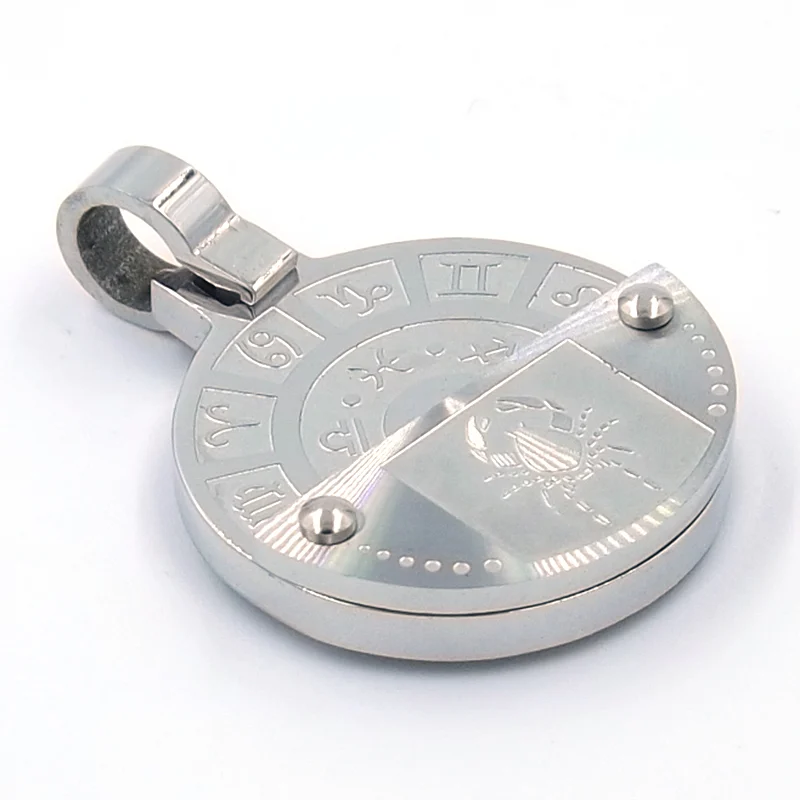 Dije de Acero Inoxidable Medalla Zodiaco Cancer