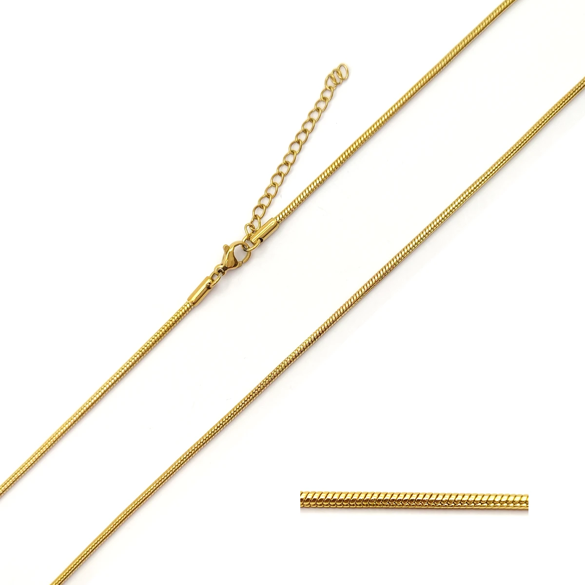 Cadena Acero Inox Cola de Rata Redonda Delgada 2 mm