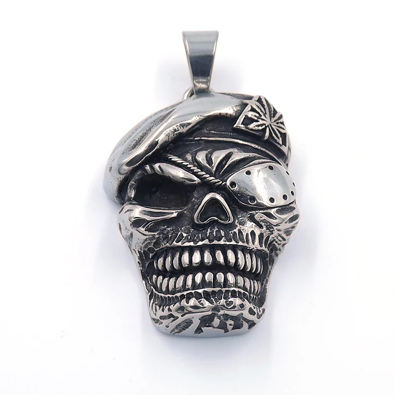 Dije Acero de Calavera Grupo Elite Mercenario