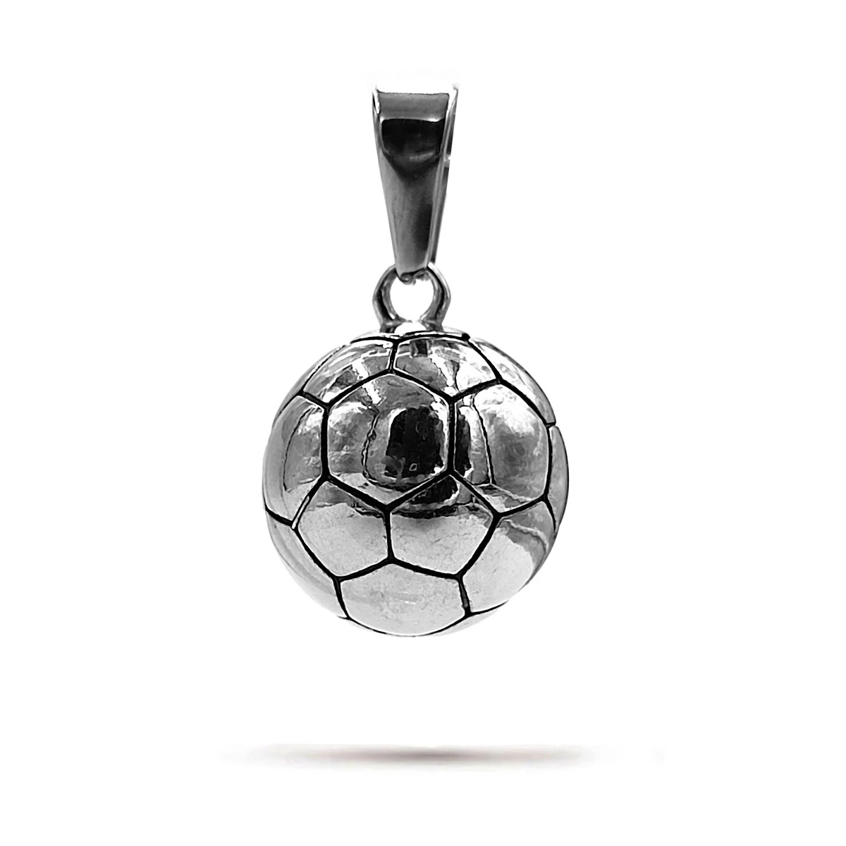Dije Acero Inoxidable Plateado Balon Futbol Soccer 18 mm