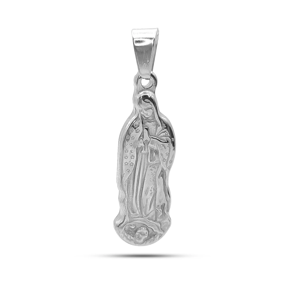 Dije Acero Figura Completa Virgen de Guadalupe Religión 22 mm