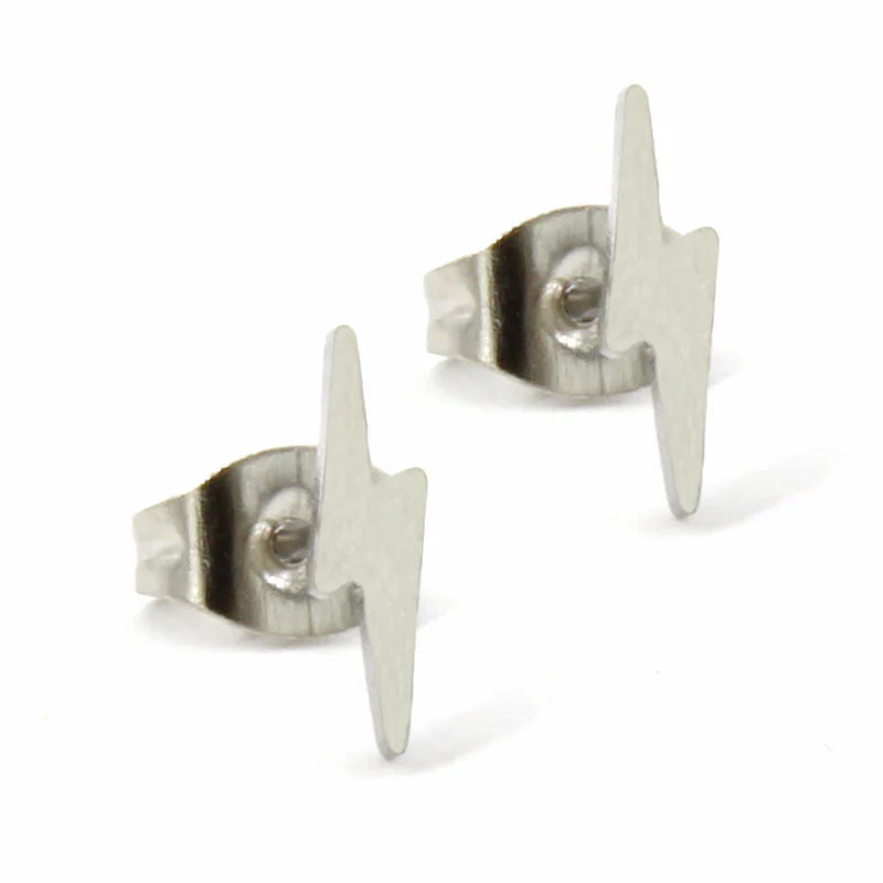 Set Joyeria Acero Inoxidable Plateado Rayo Rocker