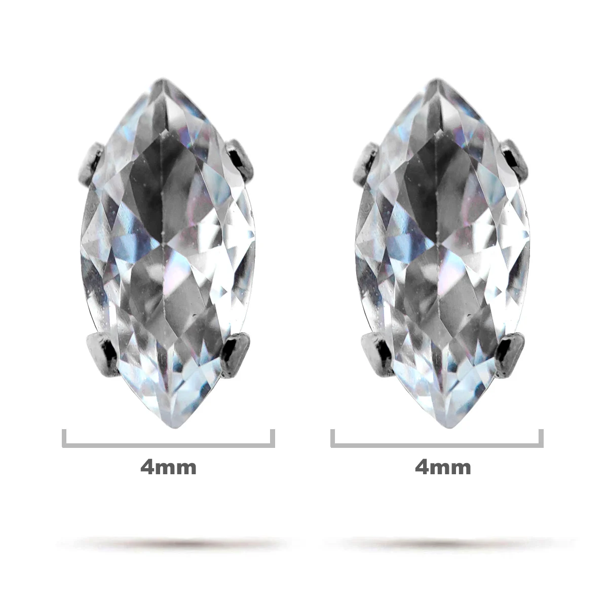 Aretes Acero Inox Plateado Tipo Broquel Corte Marquesa