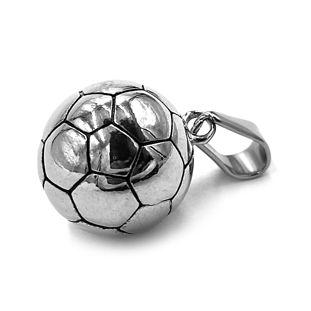 Dije Acero Inoxidable Plateado Balon Futbol Soccer 18 mm