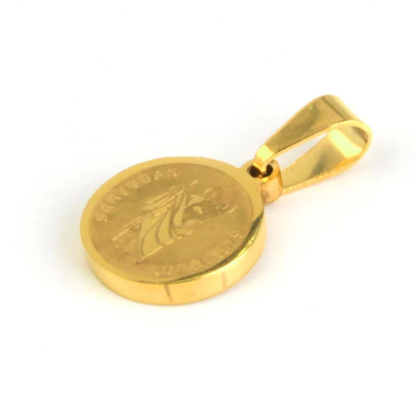 Dije Acero Inox Dorado Medalla San Judas Tadeo 12Mm