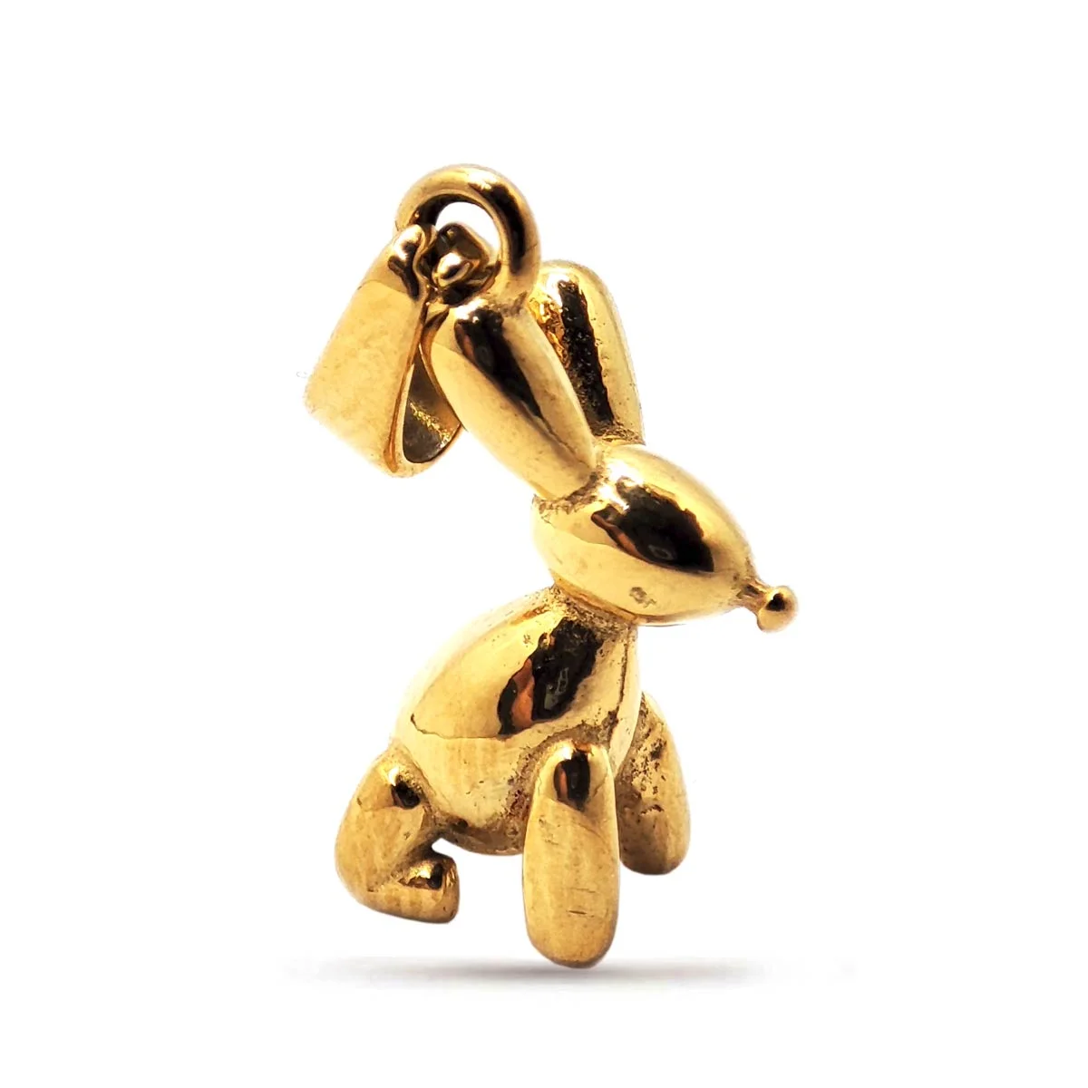 Dije Acero Dorado Conejo Sentado Globoflexia Conejito