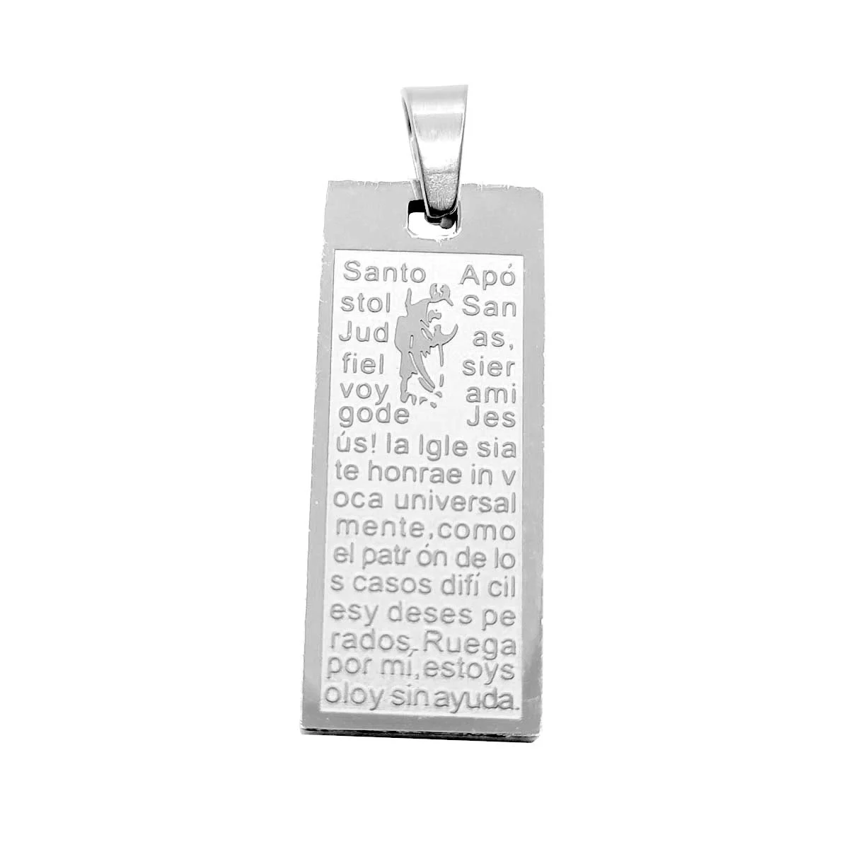 Dije Acero Plateado Medalla Santo Apóstol Fiel San Judas