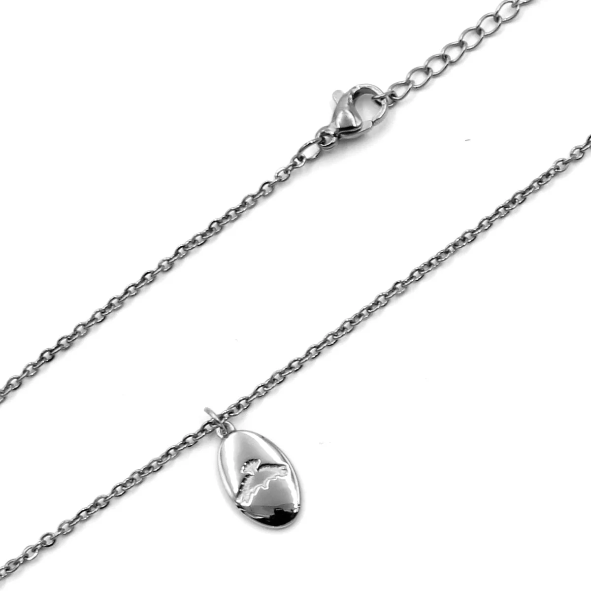 Collar Acero Inoxidable Plateado Paloma Espiritu Santo