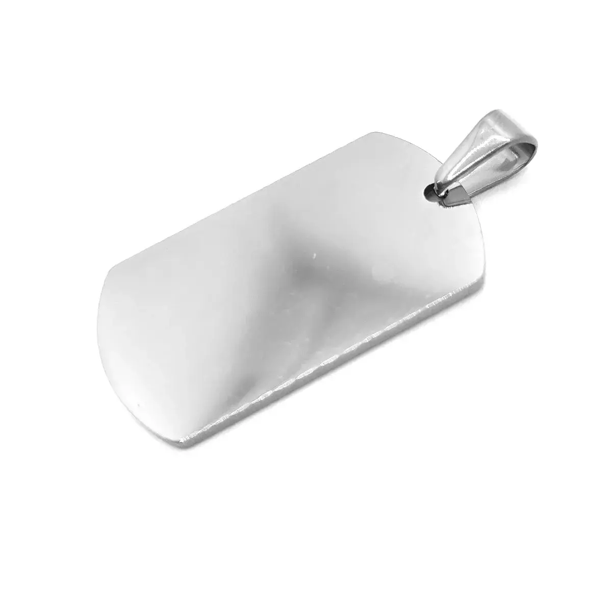 Dije Acero Inox Plateado Placa Para Grabado Laser 39mm
